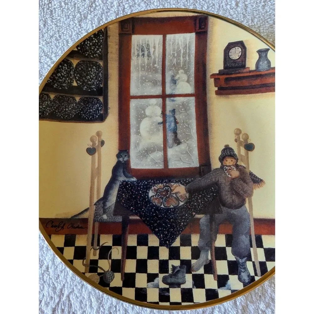 Franklin Mint Kitchen Visitors Carol Endres Collector Plate Folk Art
